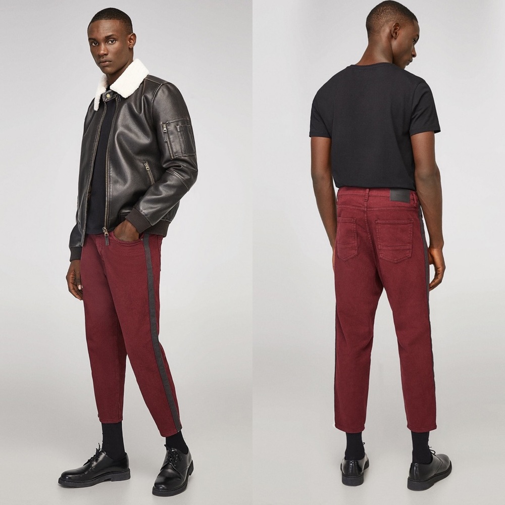 Zara Man Loose Fit Cropped Carrot Fit Jeans